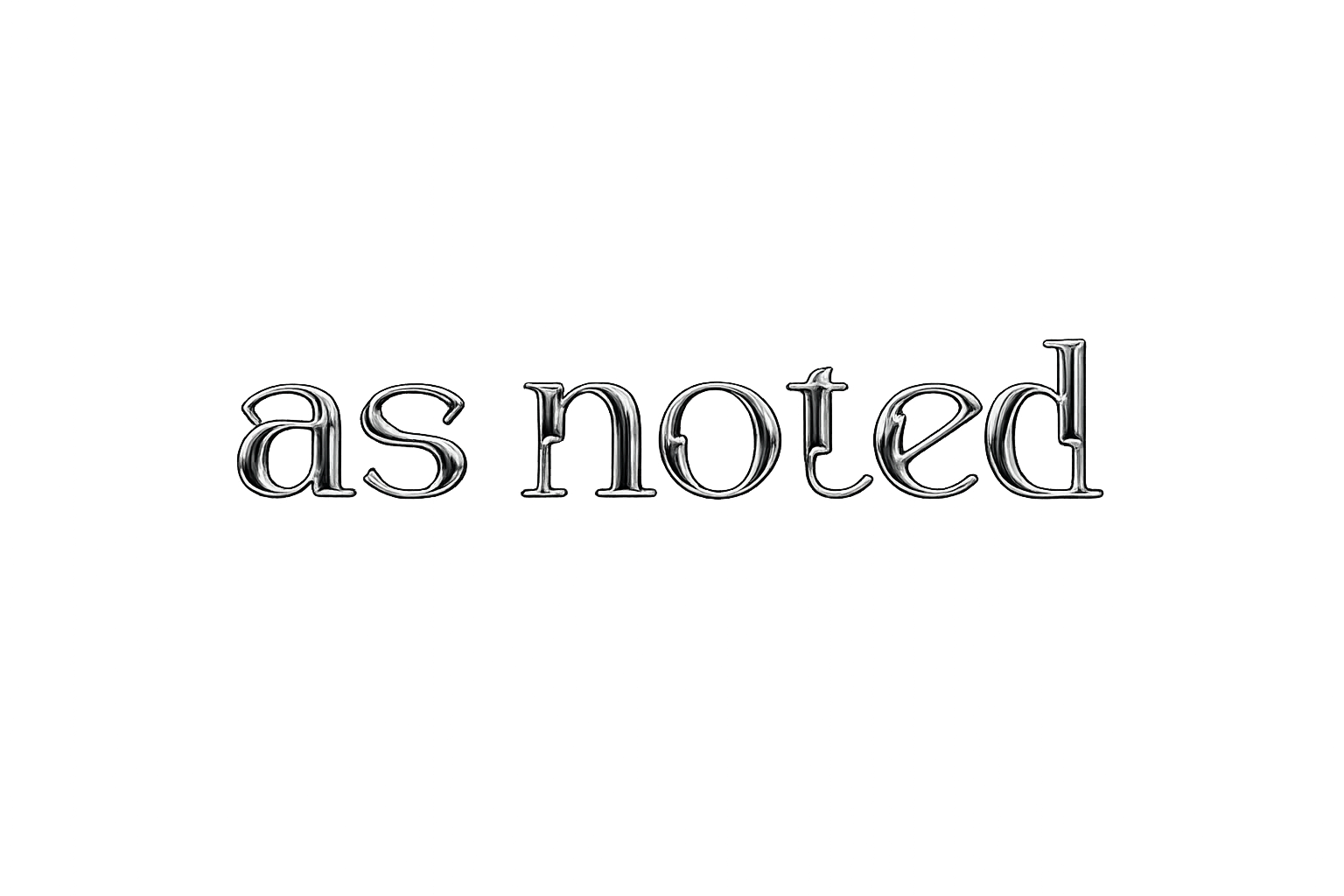 as noted